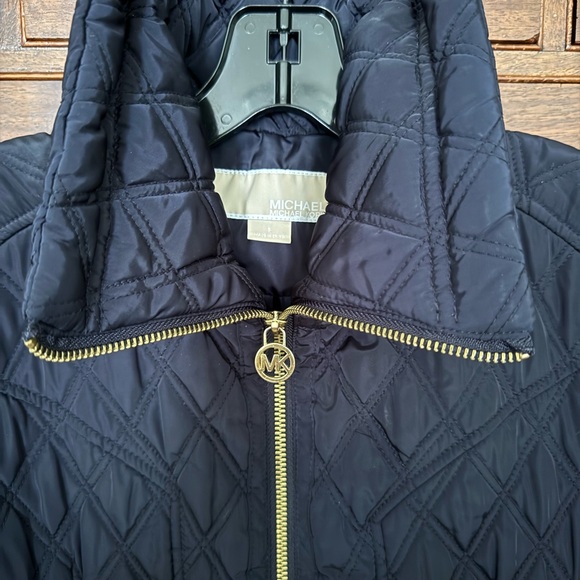 {michael kors} Navy Quilted Jacket with gold Accents - Picture 3 of 7